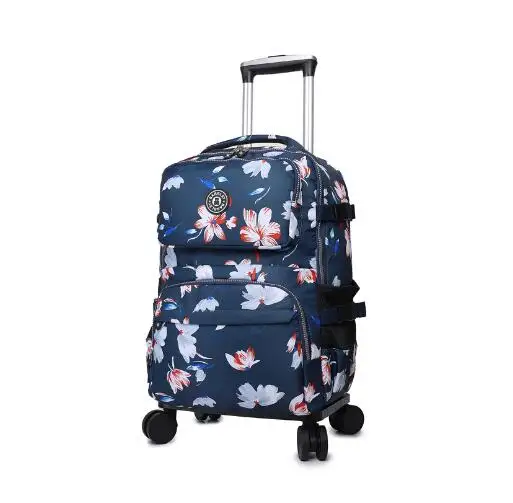 Valigia da viaggio Borsa con ruote per donna Borsa da viaggio a mano Borsa da viaggio da donna oxford Trolley da viaggio Zaino da 22 Inc