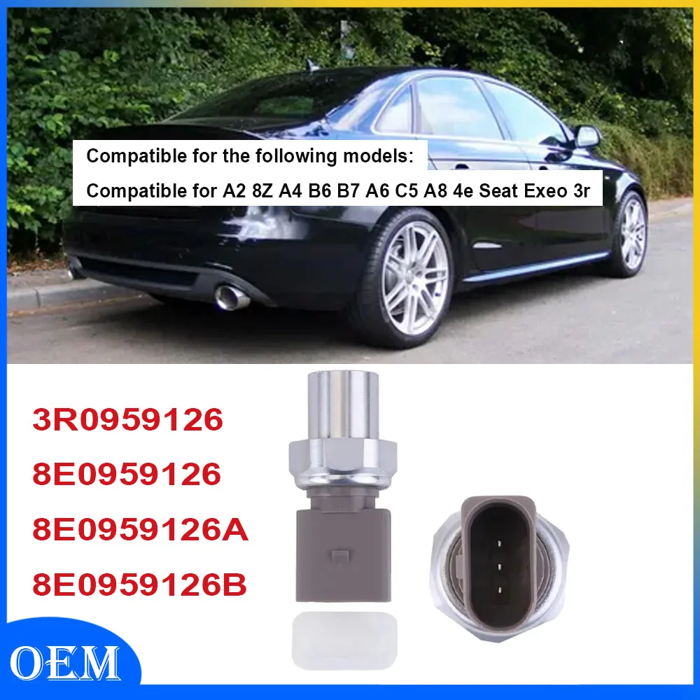 

Air Conditioner A/C Pressure Sensor Transducer 3R0959126, 8E0959126, 8E0959126A for A2 8Z A4 B6 B7 A6 C5 A8 4e Seat Exeo 3r