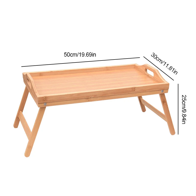 الخيزران السرير صينية الجدول مع أرجل قابلة للطي مقبض طوي تخدم صينية الكمبيوتر المحمول صينية الوجبات الخفيفة صينية الإفطار طاولة السرير طاولة الرسم