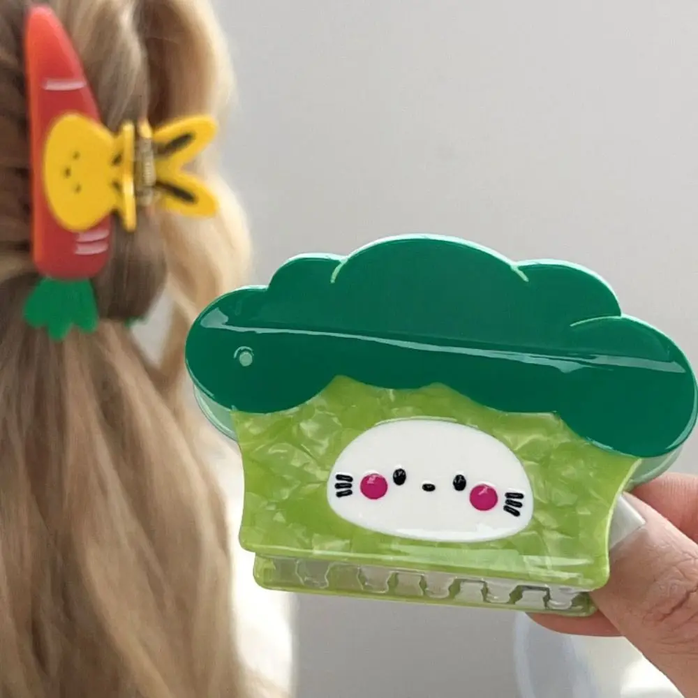 크리에이티브 한국 스타일 야채 머리핀 달콤하고 귀여운 작은 상어 클립 토끼 당근 아세트산 집게핀 헤어 액세서리