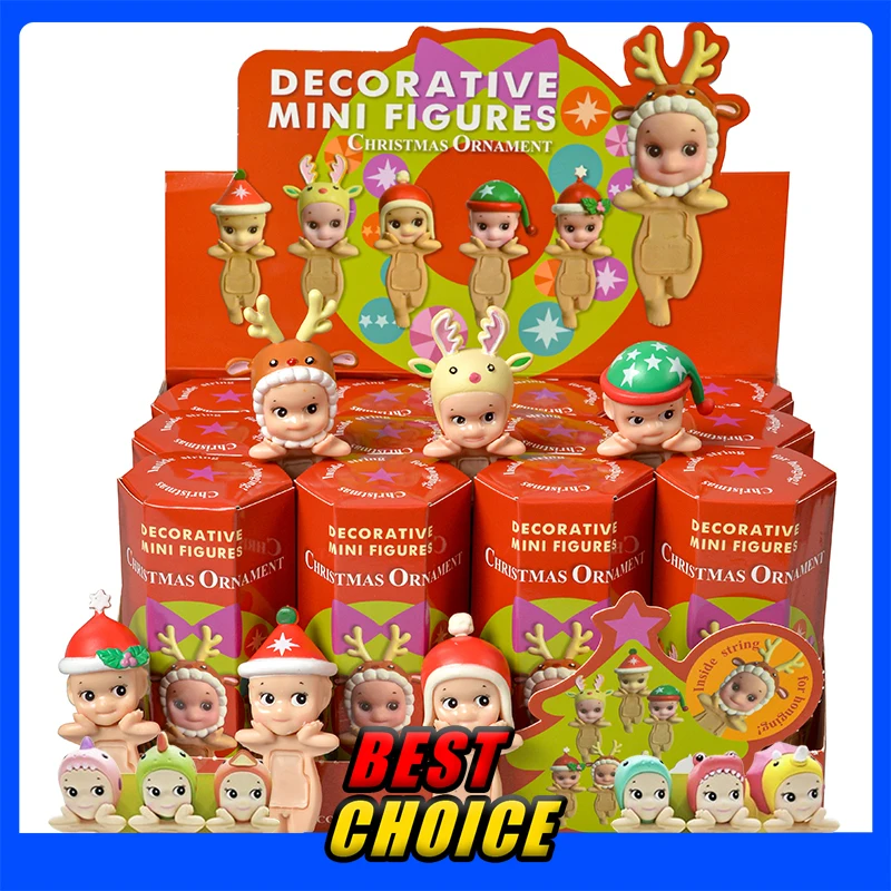 Sonny Angel 20th Anniversary Christmas Series Blind Box Tokoh Anime Boneka Ornamen Mainan Penggemar untuk Anak-anak Koleksi Hadiah Liburan