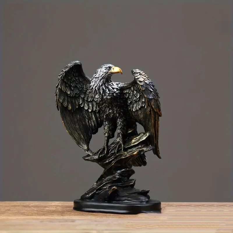 

Retro Eagle Sculpture New Room Decoration Ornaments Wealth Animal Office Home Study Living Abstract Statue Decor Gift