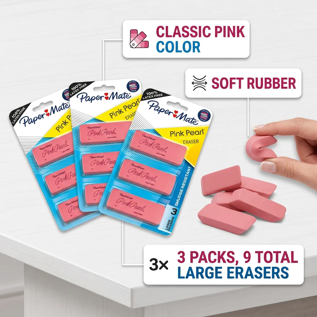 Total Stationery & Office Supply - 2026 New Total 9Pcs Classic Pink