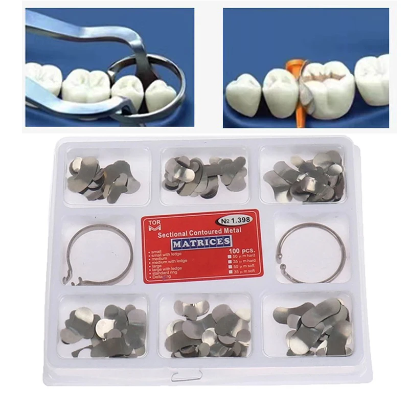 

Dental Materials Douban Forming Sheets Forming Sheets Dental Supplies Dental Matrix Cross-Sectional Profile Metal Matrix Kit