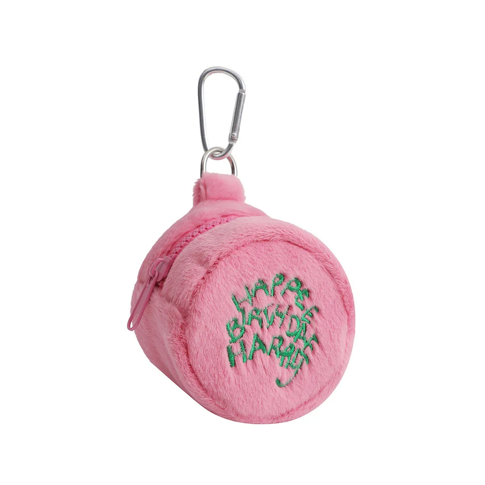 9/11CM Pink Coin Potters Purse Earphone Cord Storage Bag Kawaii Spot Cute Plush Harries Portable Purse Coin Pouch Cake Bag view 6