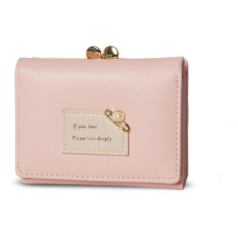 Women Wallets Female Short Design Fashion Three Fold Purse Simple Cute Student Clutch Card Holder Coin Purse