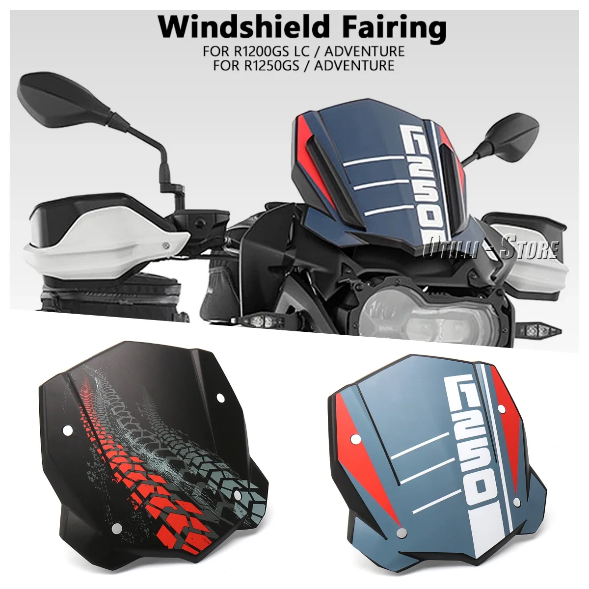 

Motorcycle ABS Wind Deflectors Front Windshield Windscreen For BMW BMW R1200GS LC Adventure R1250GS ADV Fairing Accessories