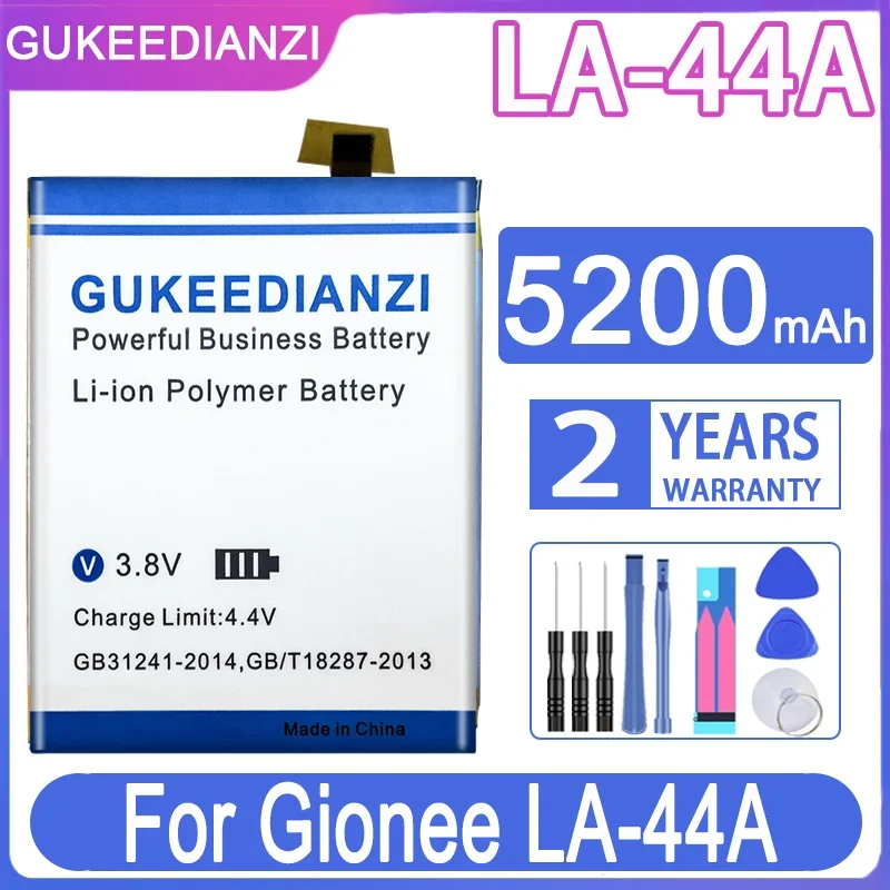 

GUKEEDIANZI Replacement Battery LA44A 5200mAh For Gionee LA-44A Mobile Phone Batteries