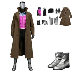 Dizfraz Gambit Cosplay Halloween Costume gambito Anime X Jacket Full Set Clothing