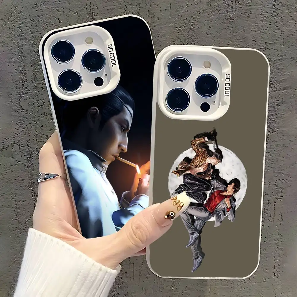 

Yakuza 0 Game Phone Case For iPhone 17,16,15,14,13,12,11,Pro,XS,Max,Plus,Mini,SE White Candy Matte Shockproof Cover