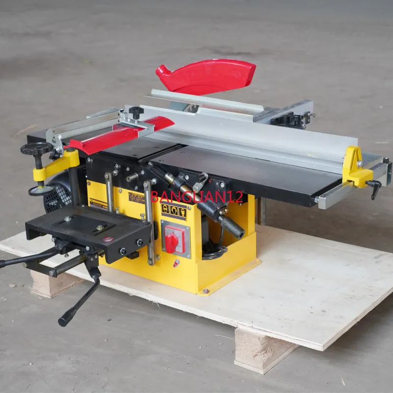 220V multi-function woodworking multi-purpose machine, can be flat, cutting, punching table saw