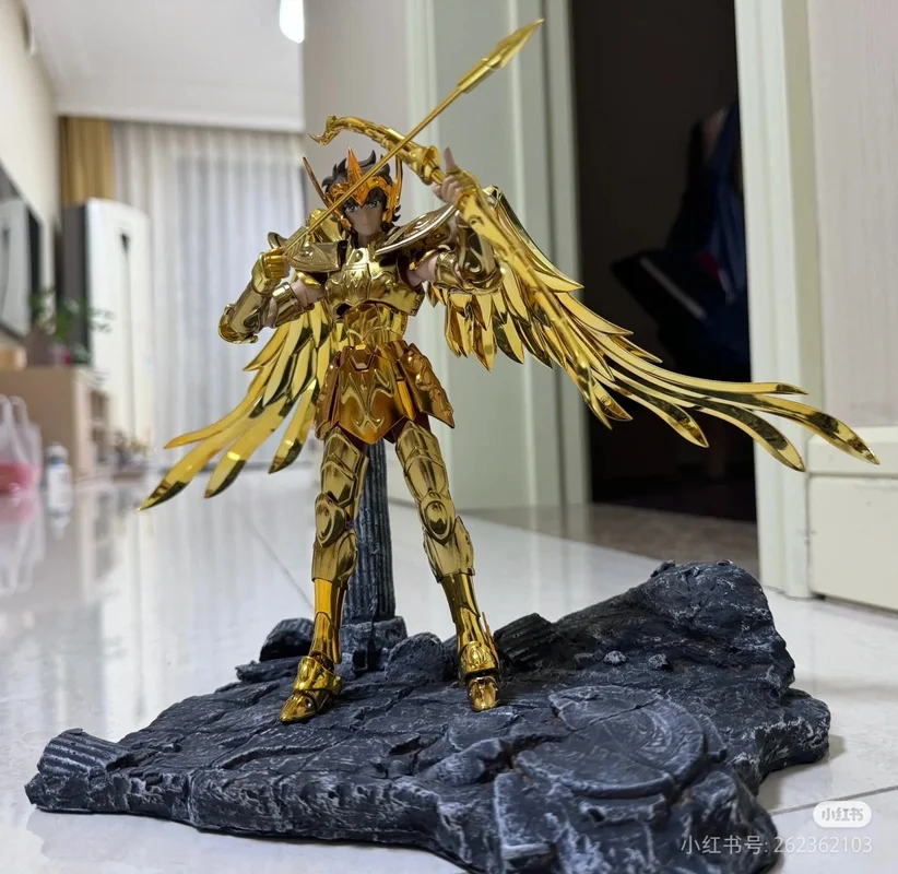 New 17cm Model Saint Seiya Myth Cloth Ex Sagittarius Aiolos Knights Of The Zodiac Anime 24k Metal Armor Action Figure Toys Gift