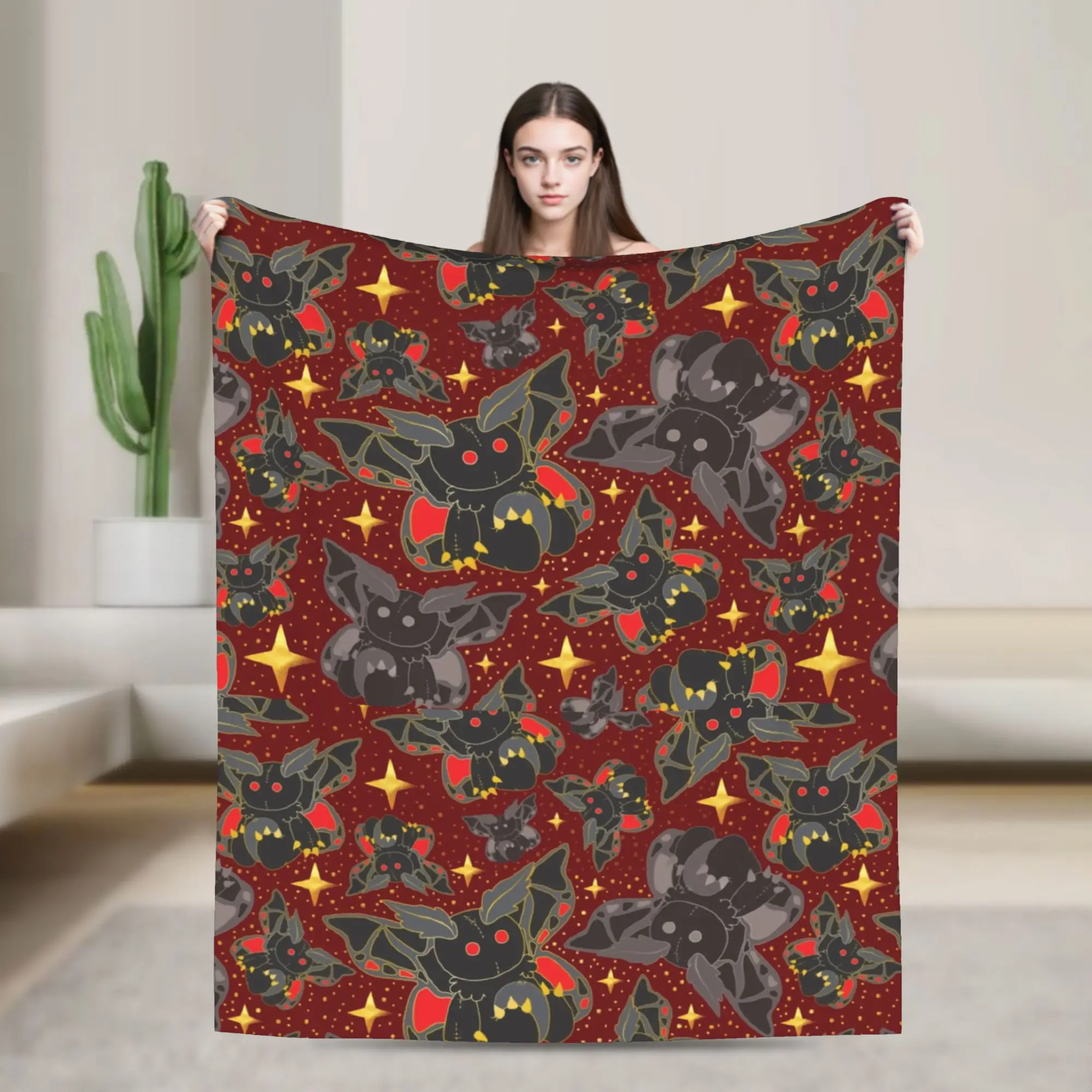 Plushie Mothman Baby Cute Cryptids West Virginia Knitted Blankets Flannel  Soft Throw Blankets for Car Sofa Couch Bedspread