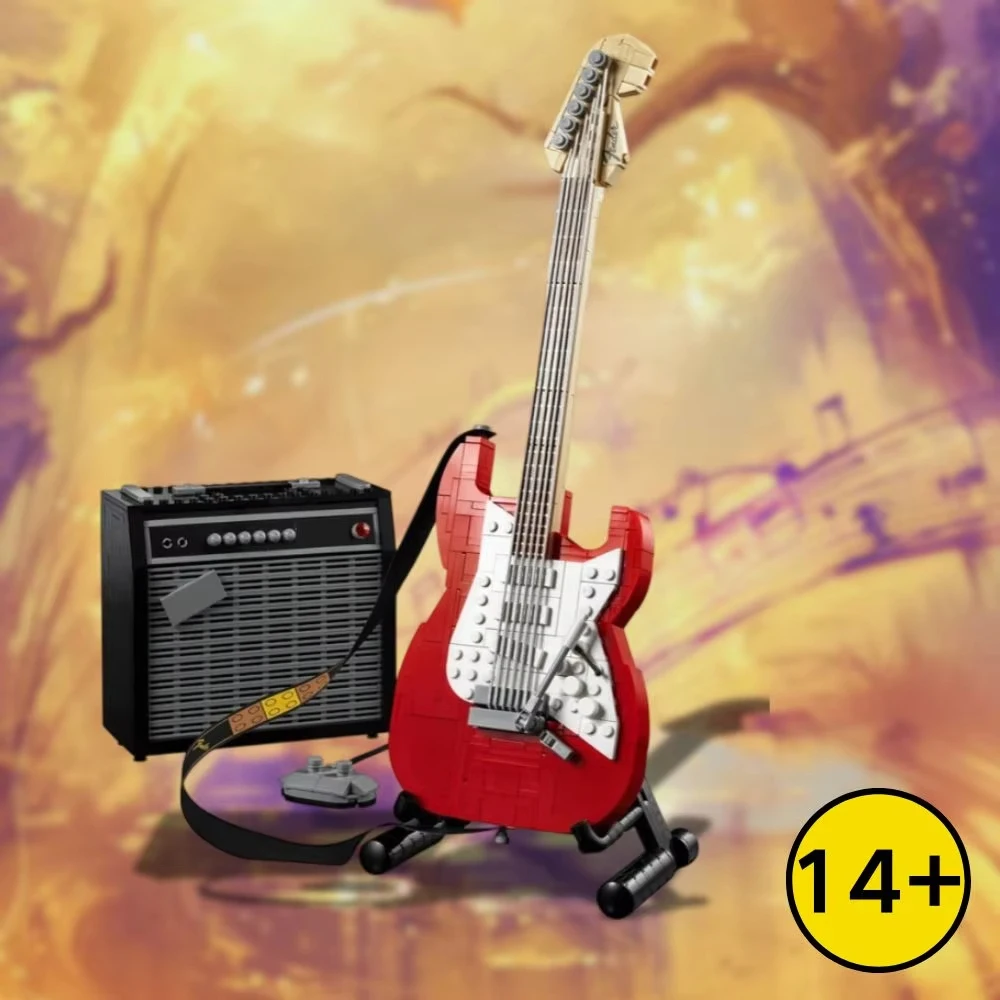 

Серия Kalein Art, 1074 шт., модель рок-электрогитары, строительные блоки, детские креативные сборные игрушки, подарки на Рождество и день рождения