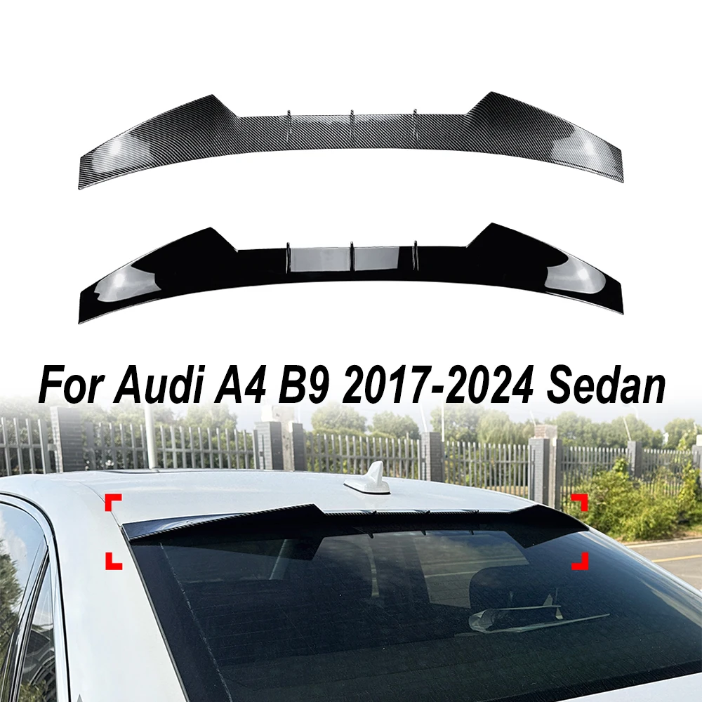 

For Audi A4 B9 2017-2024 Sedan Top Wing Car Tail Wing Fixed Wind Spoiler Rear Wing Auto Modified Decoration Parts