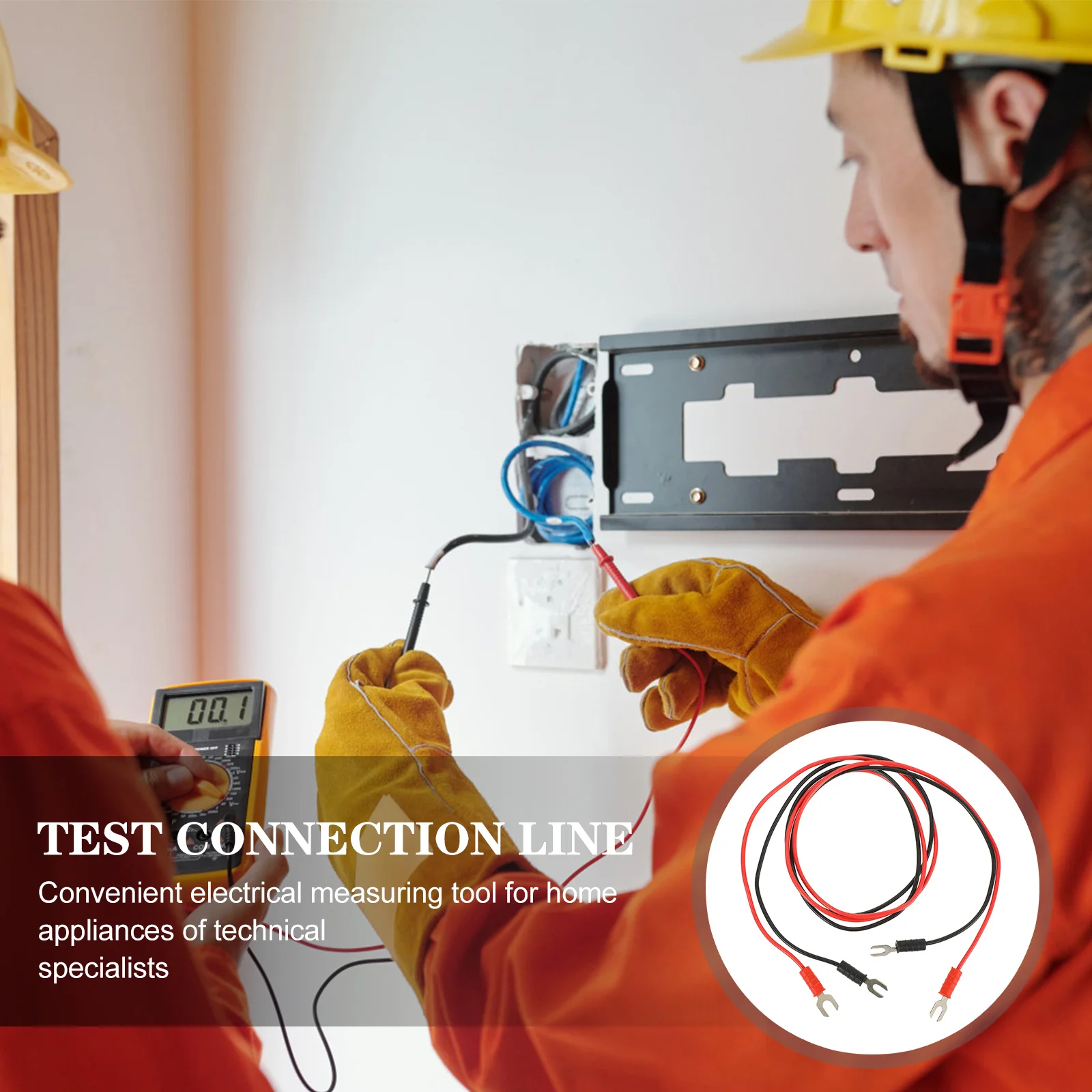 

2pcs U-Shaped Plug Wire Insulated Copper Test Line For Electrical Testing Circuit Wires Teaching Supply