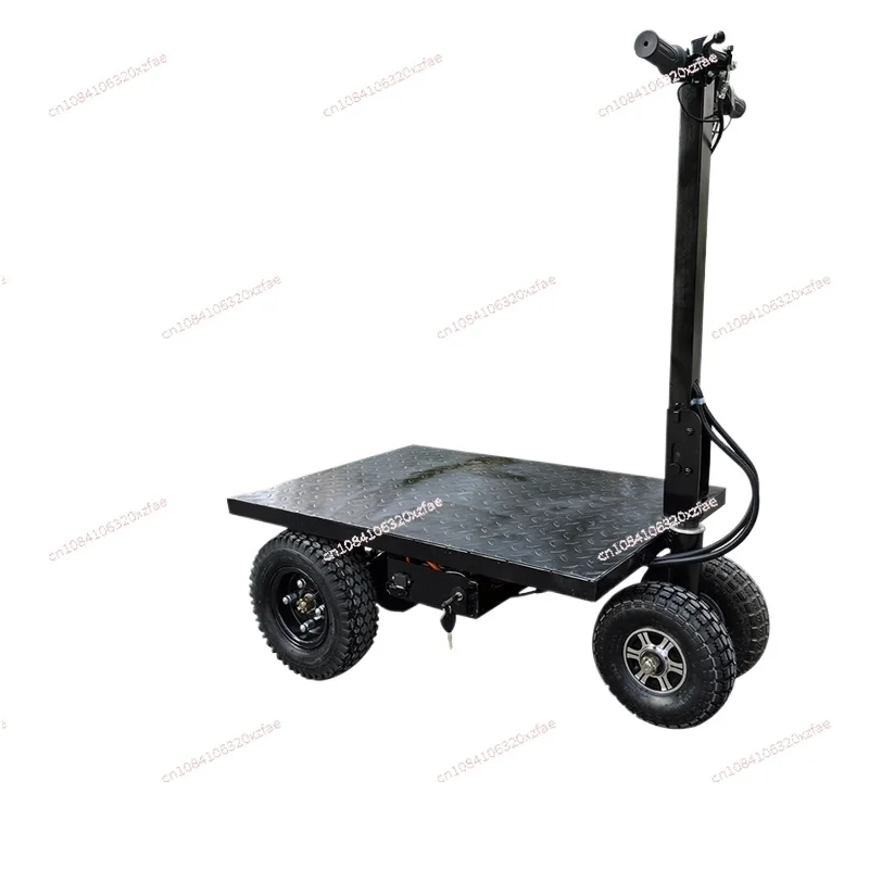 Riding electric flatbed cart trolley tricycle pulling sand cement construction site decoration truck