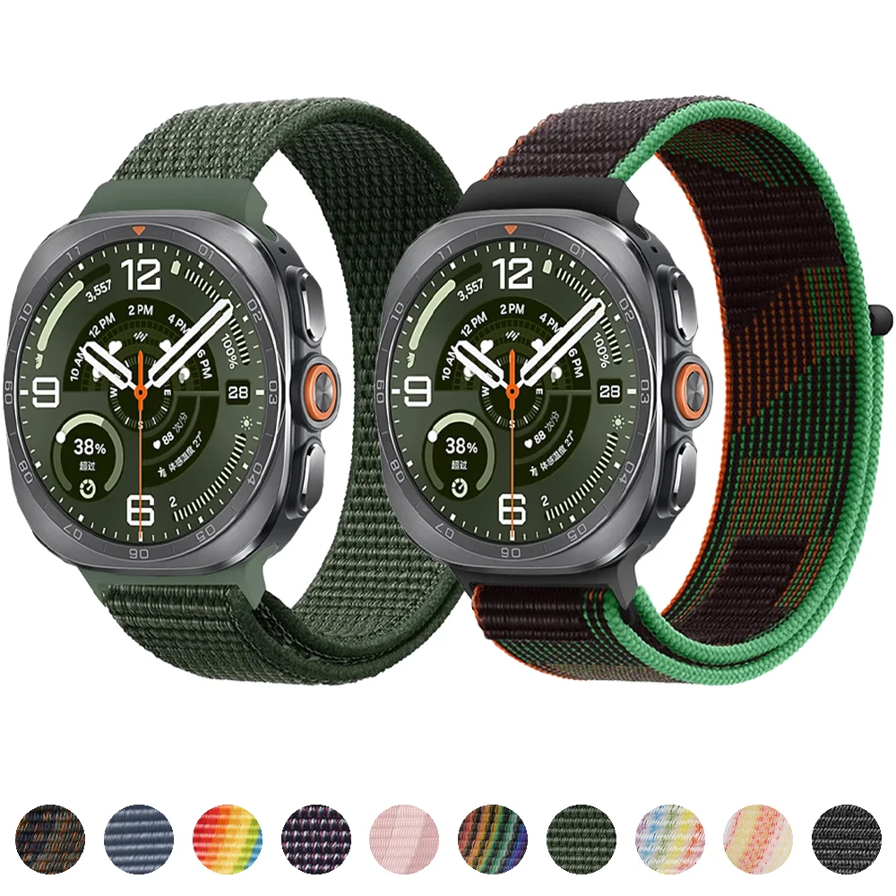 Original Nylonarmband für Samsung Galaxy Watch Ultra 2/1 47mm Atmungsaktives Armband Correa für Galaxy Watch Ultra 47mm Zubehör