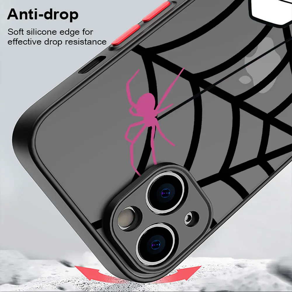 Marvel Sipider Man Phone Case for Apple iPhone 11 Pro 12 XS Max 16 15ProMax XR 13 Mini SE 14 Pro 7 8 Plus Matte Cover