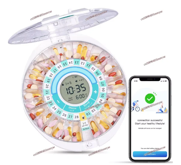 

New smart pill dispenser pill box organizer with automatic Locking and timing wifi bluetooth digital pill dispensers dementia