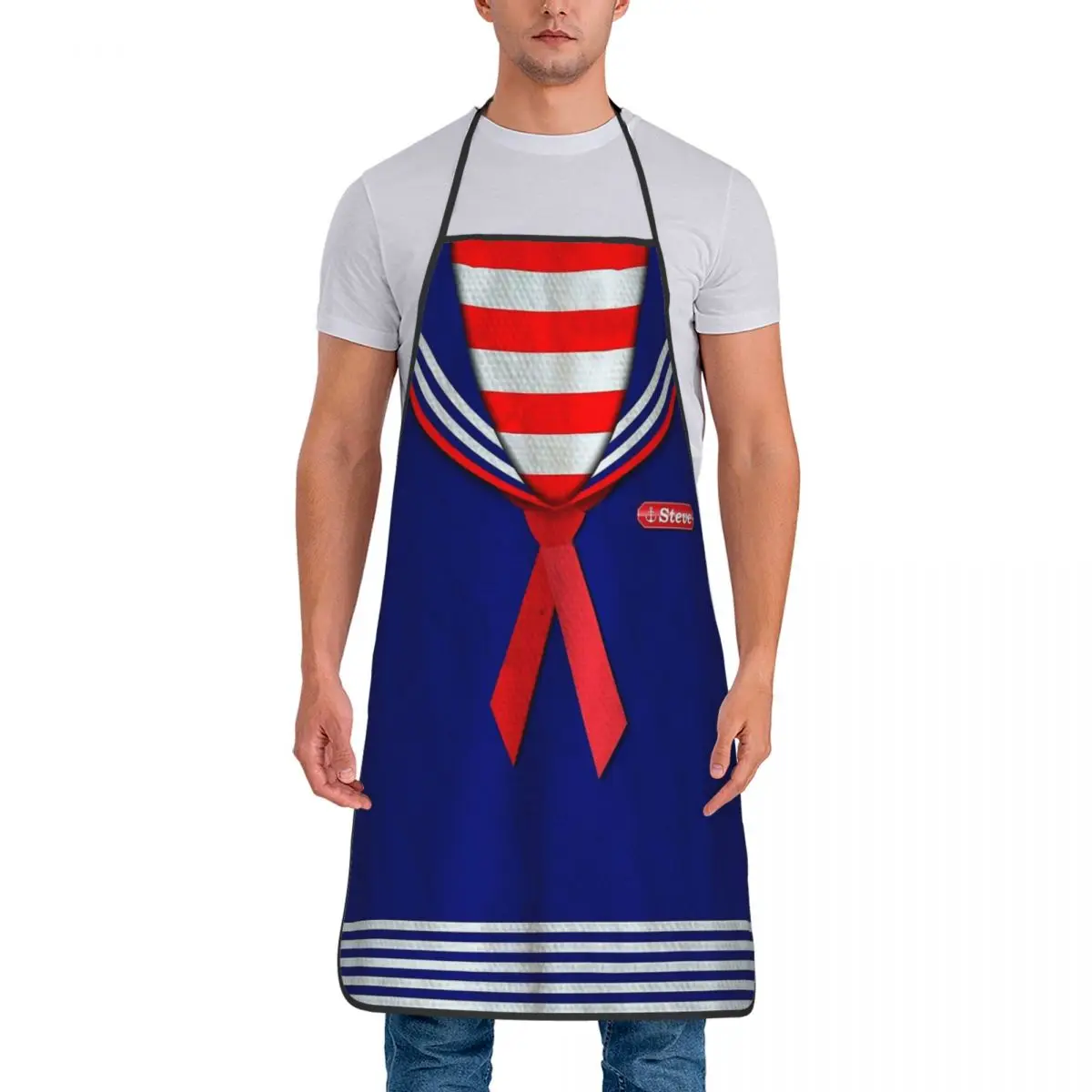 Funny Scoops Ahoy Steve Cooking Master Bib Aprons Men Women Unisex Kitchen Chef Clothing Tablier Cuisine Cooking Baking Painting