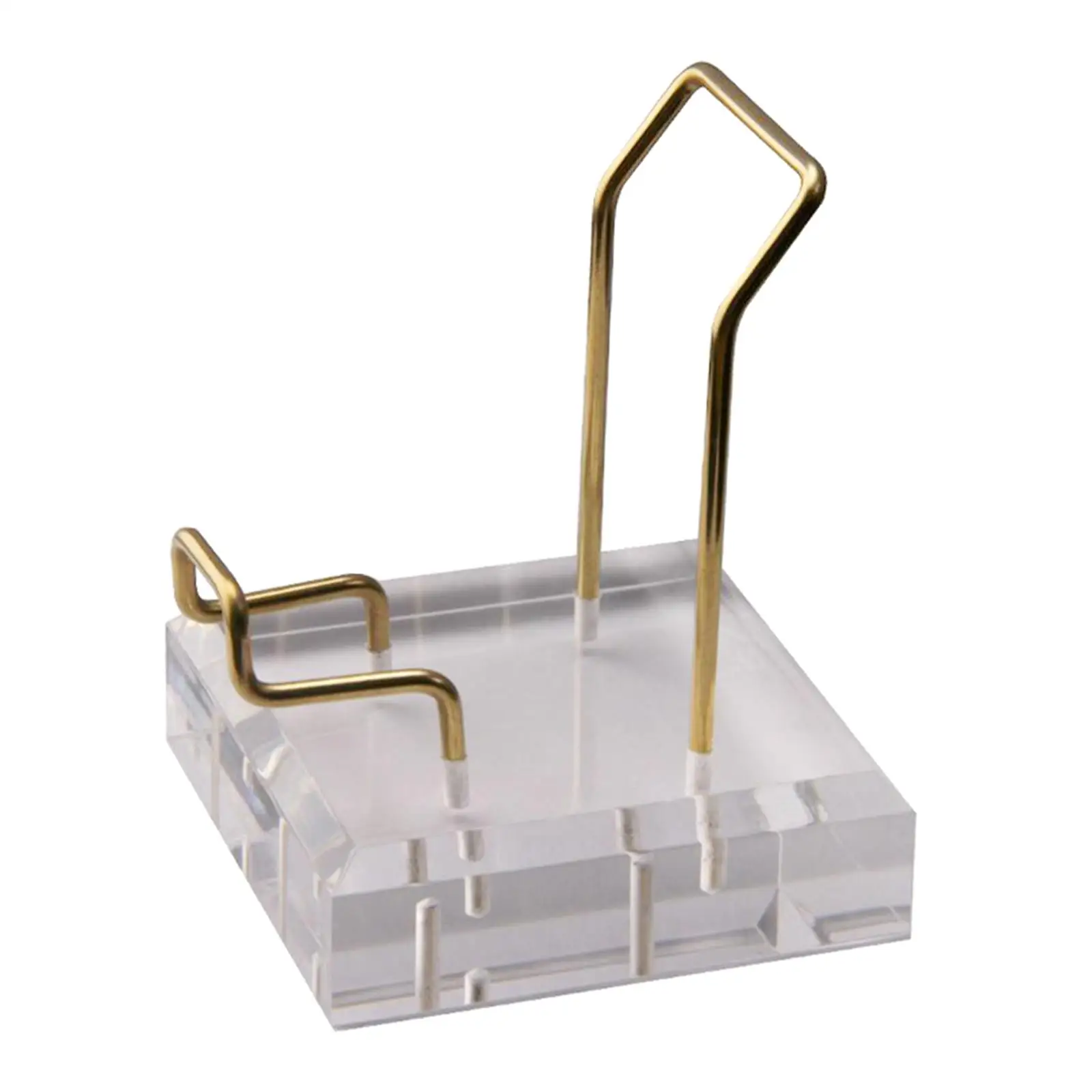 1pc Clear Display Stand Mineral Ore Agate Seashells Stones Metal Arm Holder