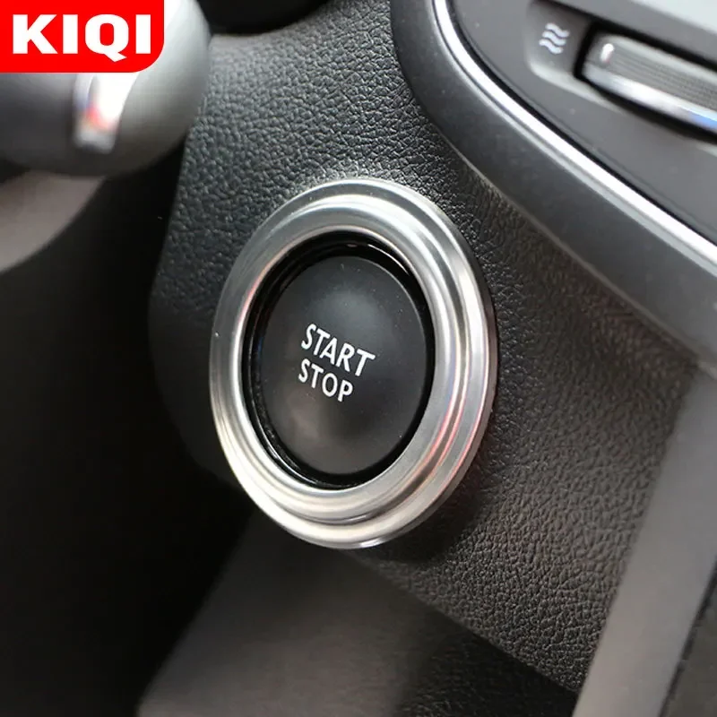 Car Engine Start Stop Ignition Key Ring for Renault Koleos Samsung QM6 2016 2017 2018 2019 2020 Accessories