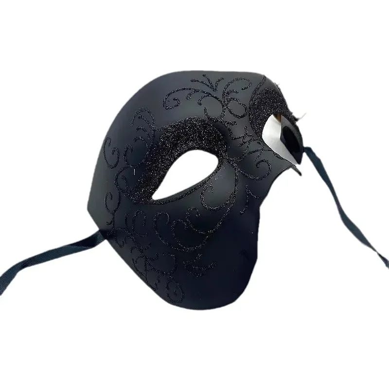 Halloween-Kostümparty Maskerade Männliche Halbgesichtsmaske für Erwachsene Phantom der Oper Retro-Prinz Einäugige Maske – Detail 3