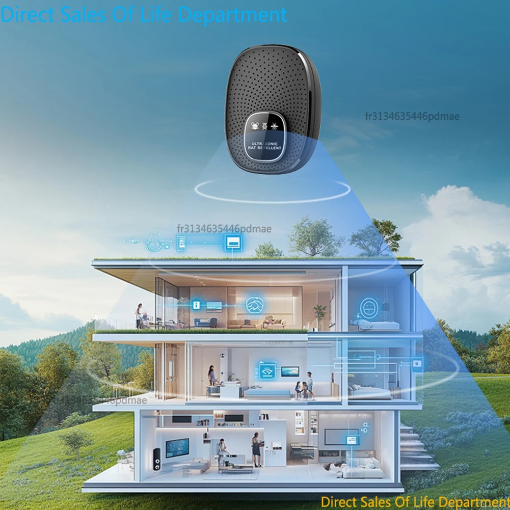 Nuevo Repelente Ultrasónico de Plagas con Alimentación USB, 500m² de Cobertura Interior, Repelente Electrónico de Insectos Enchufable para Uso Doméstico y Comercial