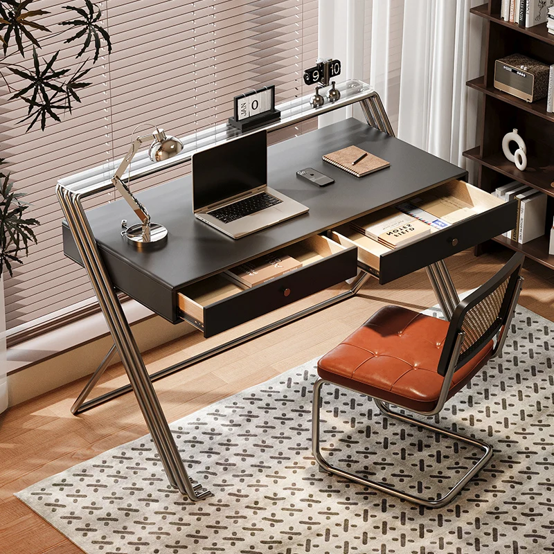 Medieval computer desk study writing desk home creative desk workbench