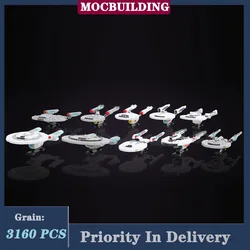 MOC Space Aircraft Cruiser Office Desk Model Series Building Block Assembly Set Collection Series Toy Gift