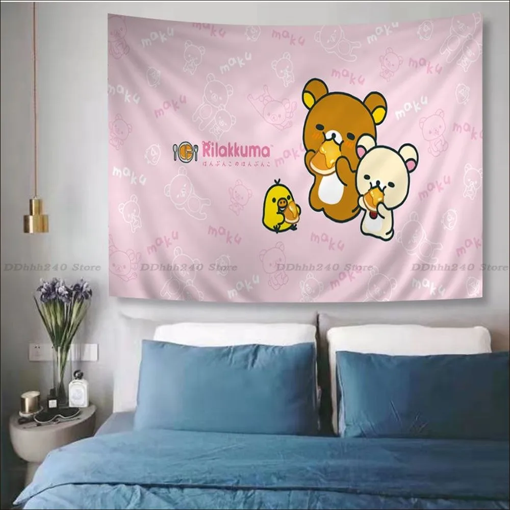 Rilakkuma Tapestry Chart Tapestry For Living Room Home Dorm Decor Art Home Decor