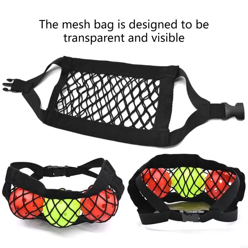 

Сетчатая сумка для хранения пиклболлов, предназначенная для надежного удержания 3 шариков на резинке для удобной и переноски