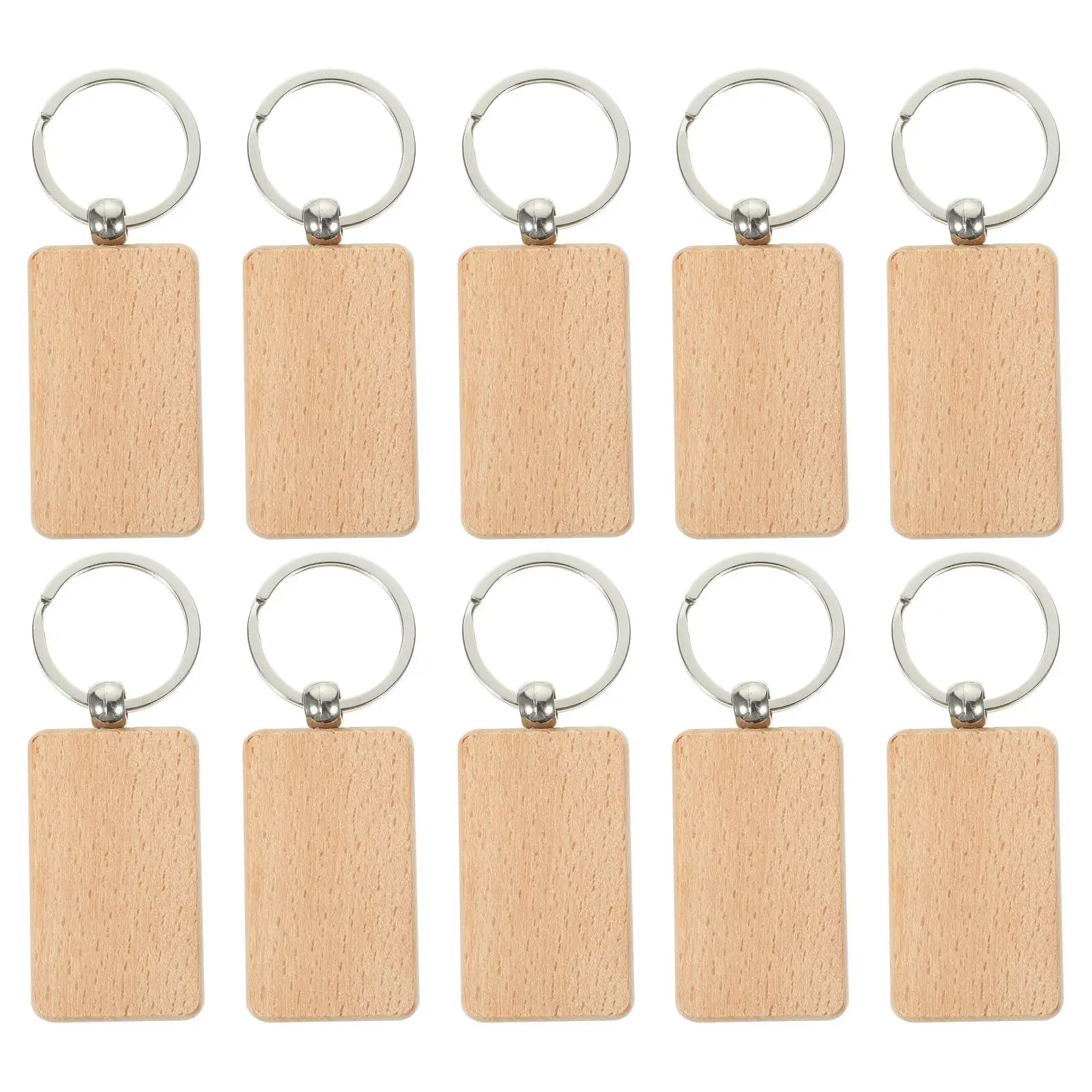 

20 Pcs Keychains Beech Wooden Keychain Engravable Diy Wood Key Chain Engravable Wood Keychain Craft Gifts