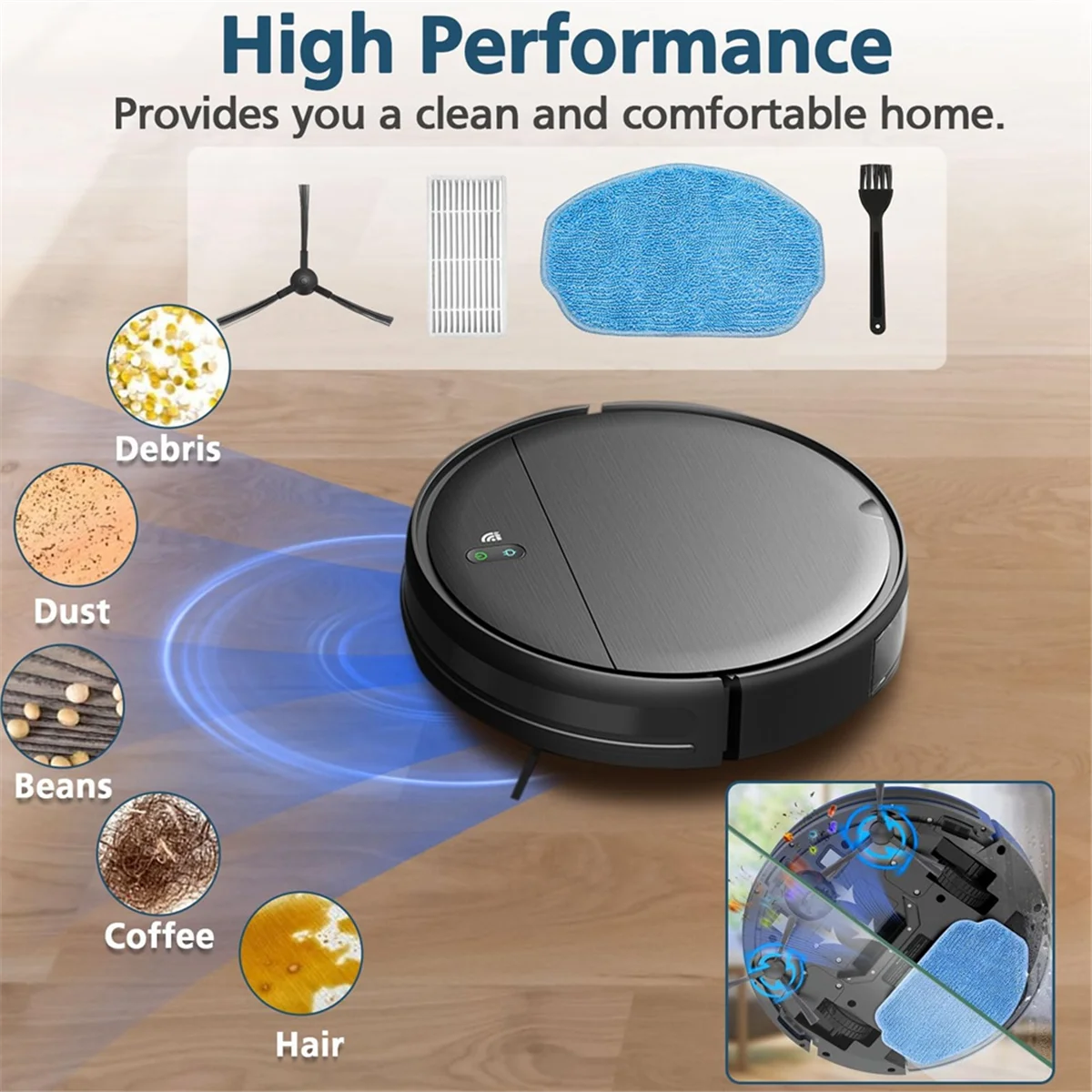 Популярные запасные части для MAMNV/ZCWA BR150/BR151, для MANVINS G20, для GTTVO BR150/BR151, для робота-пылесоса ONSON BR150/BR151