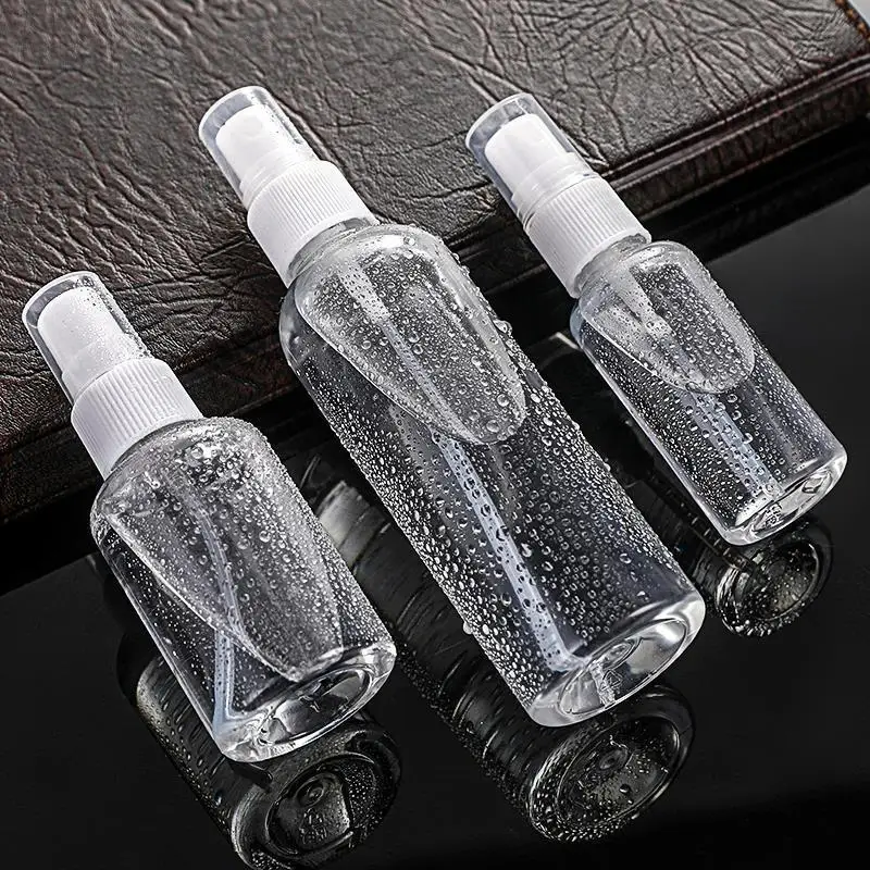 Refillable Spray Bottles 30ml 50ml 100ml Clear PET Plastic Portable Spray Bottle Empty Perfume Atomizer Container