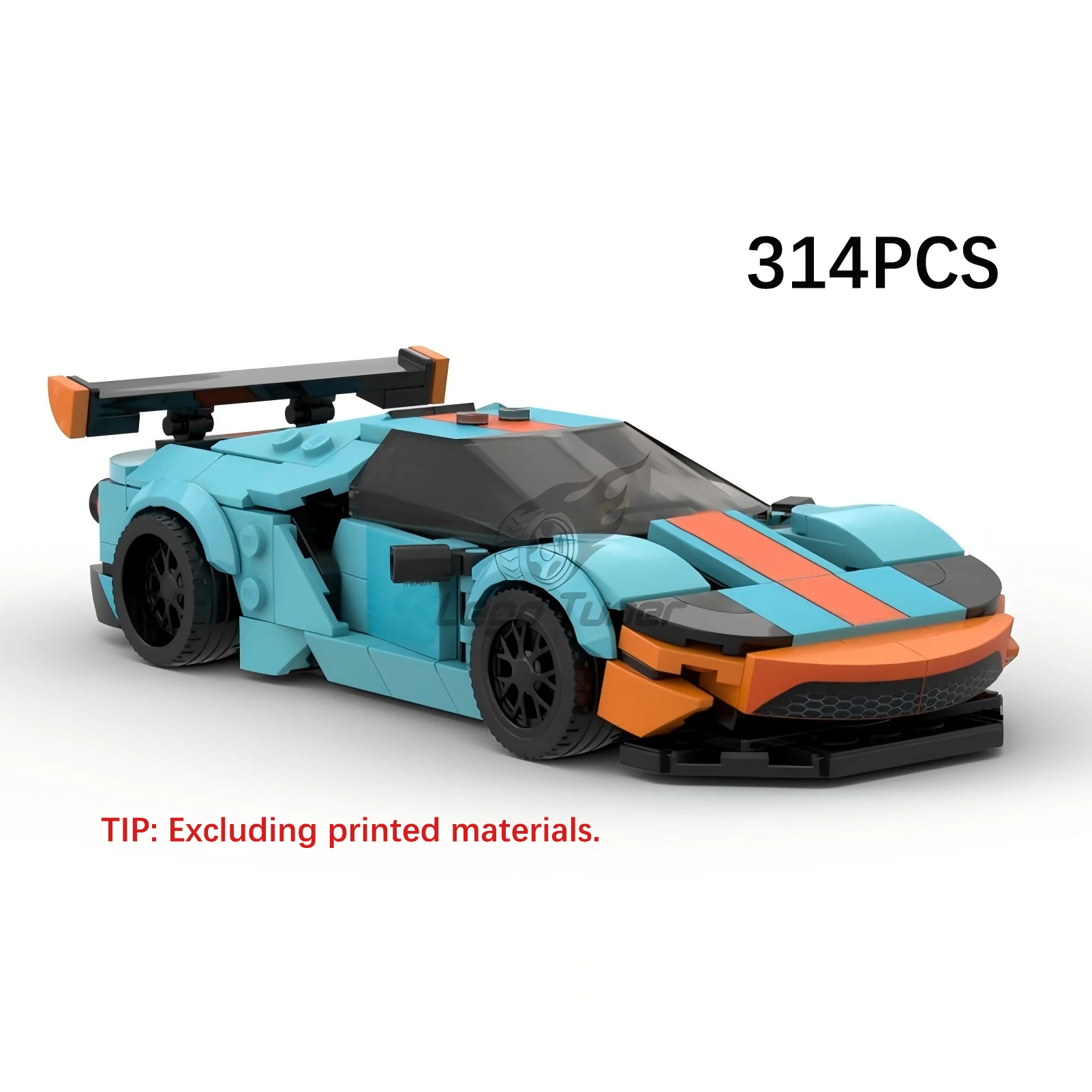 

Городская супергоночная модель MOC-89738 GT Heritage Top Tier, спортивный автомобиль, строительные блоки, 314 шт., модульные технологии, подарки, сборка игрушек