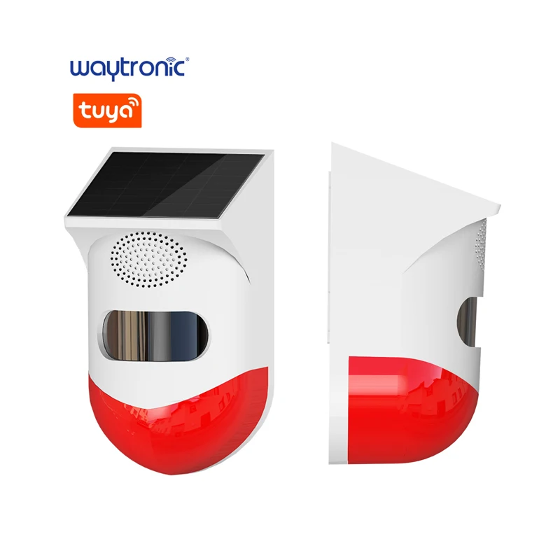 120db Sound Security Siren Light Alarms Outdoor Waterproof Solar Motion Sensor Warning Motion Detection Alarm Speaker