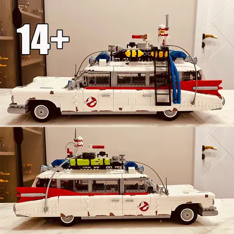NEW 2352PCS Ghostbuster Ecto-1 Building Blocks Car Model Moc 10274 Display Bricks for Kids Adults Toys Halloween Christmas Gifts