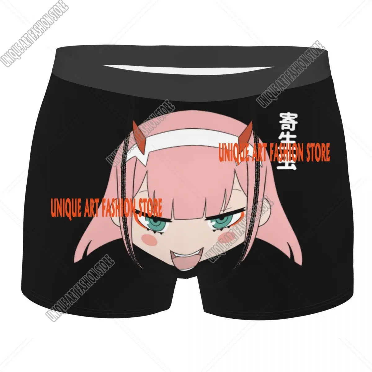 Custom Kawaii Zero Two Underwear Men Stretch Darling In The Franxx Anime Boxer Briefs Shorts Panties Soft Underpants For Homme