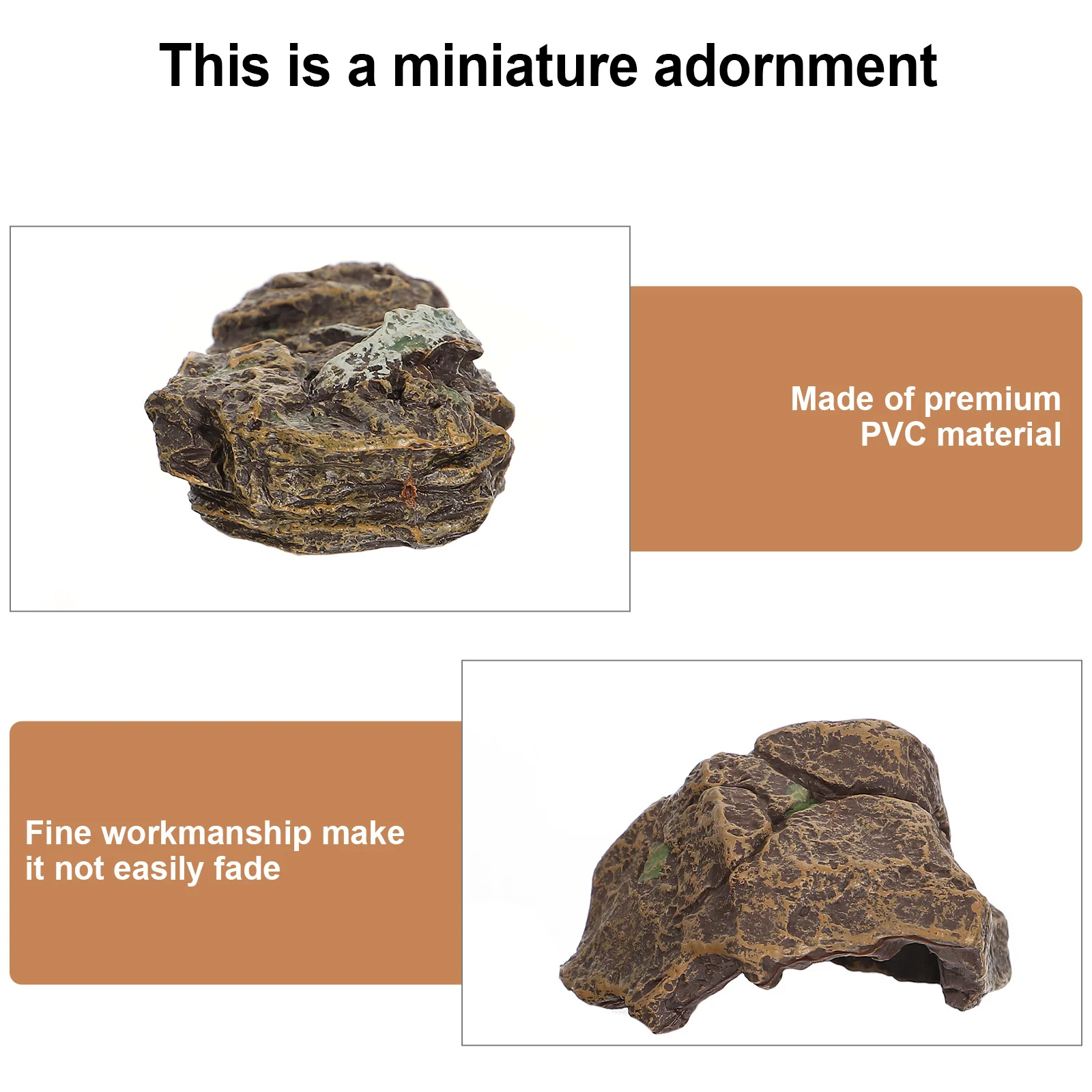 

4pcs Premium Simulation Stones Ornament for Fairy Garden Crafts Miniature Landscape Decor Sand Table Scene Plant Accessories