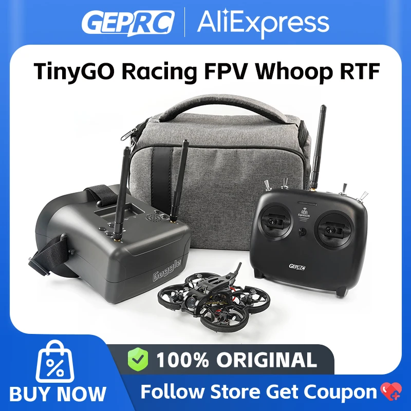 GEPRC TinyGO Racing V1.3 FPV Whoop RTF Drone Carbon Fiber Frame For RC FPV Quadcopter Racing Drone Series Suitable For Beginners