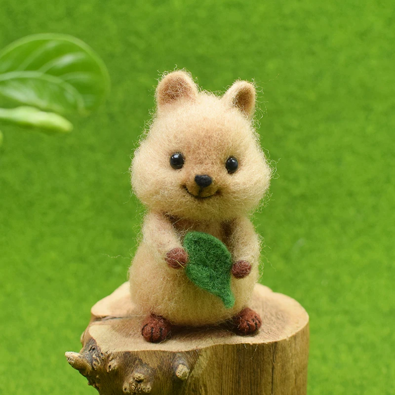 

Набор для рукоделия: Войлочная игрушка-кенгуру с коротким хвостом ручной работы, подвесное украшение, подарочный набор материалов из Китая