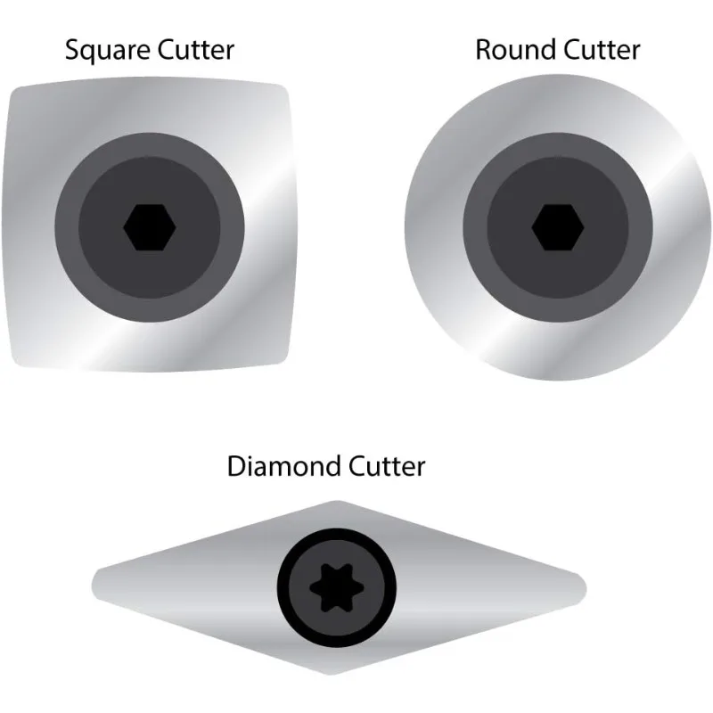 Carbide Turning Tool Large Size (3 Piece Set - All 3 Turning Tools) Includes Diamond Shape, Round and Square Turning Tools