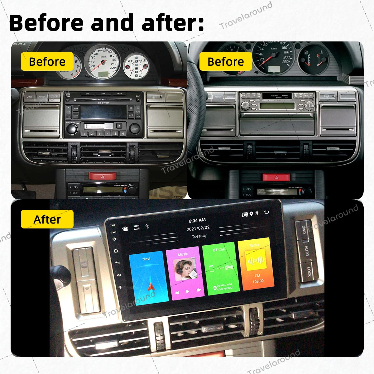 Android Car Radio for Nissan X Trail X-Trail 1 T30 2000 - 2009 2 Din Multimedia FM RDS WIFI GPS Navigation Stereo Carplay Auto