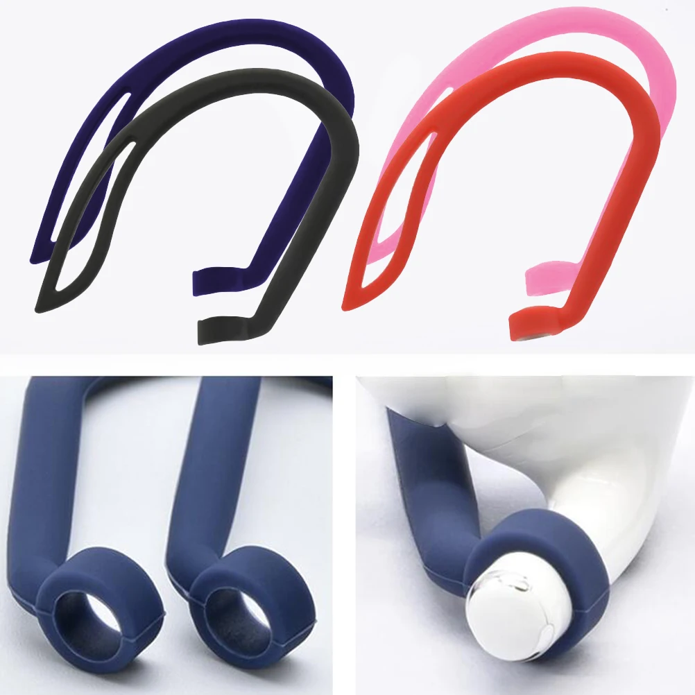

4pcs Silicone Earhooks For Earbuds Ergonomic Anti-Lost Lightweight Washable Earpiece Holder Protective Headphone Hooks Portable