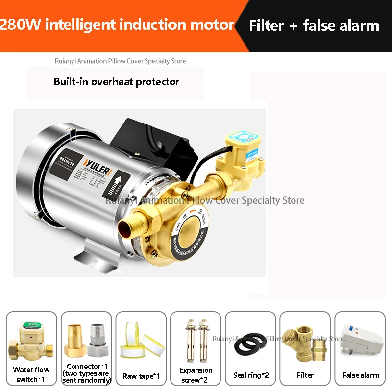 

220V Fully Automatic Bathroom Booster Pump 280W Anti Water Pump Shower Faucet Pressure Controller Household Water Heater Cold Bo