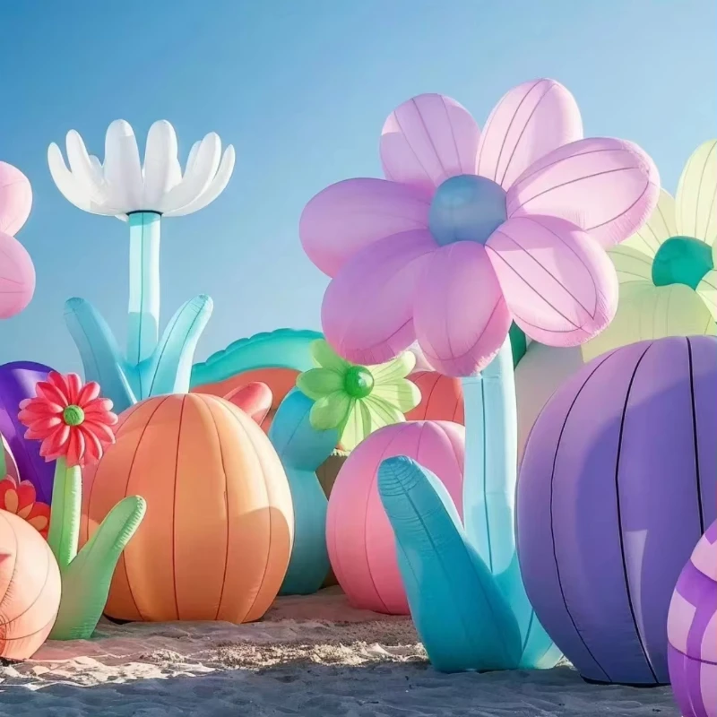 

Advertising promotion Custom blow inflatable headlight flower decoration