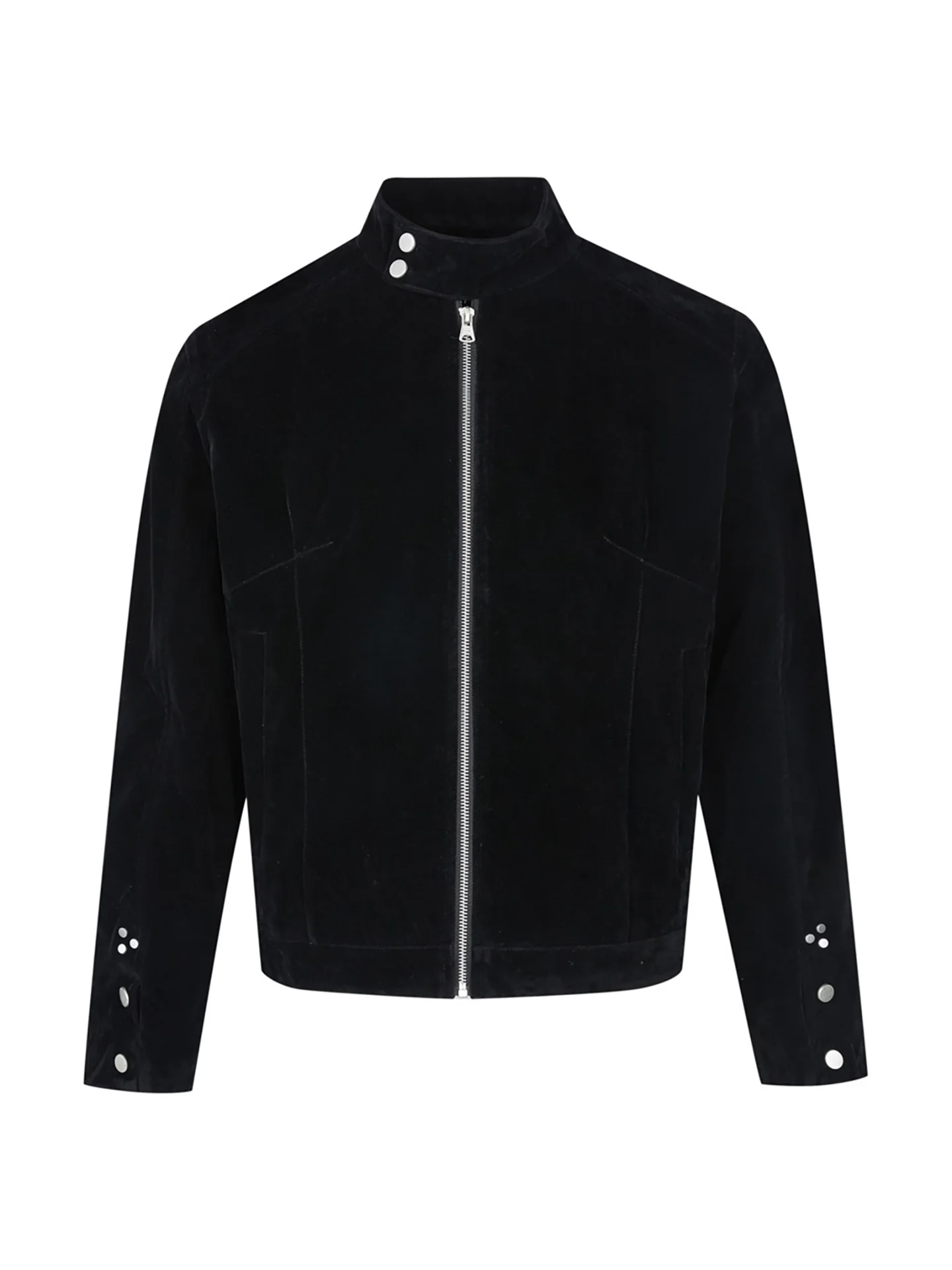 AJEM American Retro Men's Jaet بياقة واقفة من الجلد المخملي ملابس خارجية متعددة الاستخدامات لخريف وشتاء