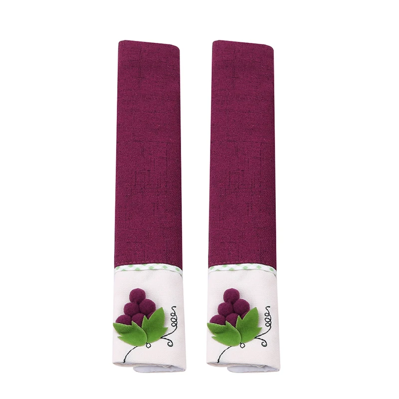 

2pcs Cotton Refrigerator Handle Cover Practical Doorknob Door Handle Cover Double-Door Fridge Gloves Kitchen Tools